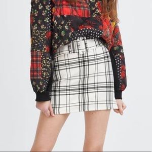 Zara Plaid Miniskirt